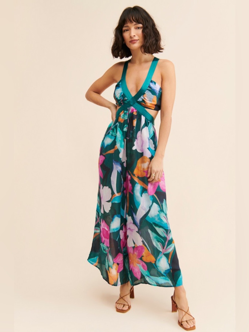 Anthropologie The Brinley V-Neck Jumpsuit